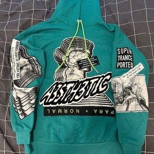 Green Patched Oversized Sweatshirt- Diesel